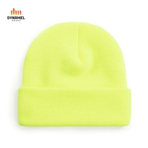 Gorro de Punto Acanalado Beige Dynamel, Unisex, Color Sólido, Gorro de Invierno - Product Image 5