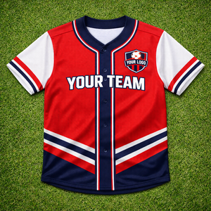 OEM Custom Sublimated <b>Baseball</b> Jersey-Short Sleeve Plus Size Front Breathable Quick Dry Anti-Bacterial All Seasons 100% - Product Image 3