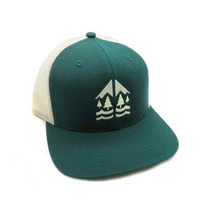 Gorras deportivas bordadas con paisajes para amantes de la naturaleza, gorras de golf tipo trucker de 6 paneles con logo personalizado de Vietnam COMMON IVN-230627-05 - Product Image 1