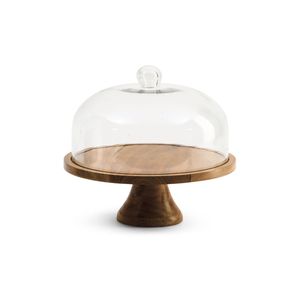 Support à gâteau en bois d'acacia avec piédestal, présentoir rond moderne en bois pour cupcakes, idéal pour mariage, fête, anniversaire, dessert, plateau à pâtisserie - Product Image 3