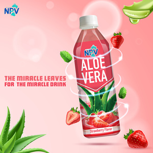 Proveedor al por mayor etiqueta personalizada 500ml botella para mascotas ALOE VERA BEBIDA mejor calidad vietnamita bebida de Aloe Vera certificación HALAL - Product Image 5