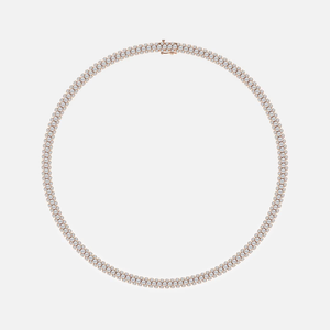 Collar de tenis de lujo con diamantes cultivados en laboratorio de 16 7/8 quilates, redondos, de varias filas, elegantes y brillantes, joyería de moda para mujer - Product Image 2