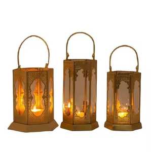 Nouvelle Lanterne en Métal et Verre Personnalisée, Porte-Bougie Chauffe-Plat Durable Fait Main, Portable pour Table, Maison, Intérieur, Extérieur, Jardin, Sol - Product Image 3