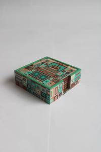 Les sous-verres à thé élégants en résine et émail de qualité supérieure protègent vos surfaces avec style pour les boissons chaudes ou froides d'Inde - Product Image 3