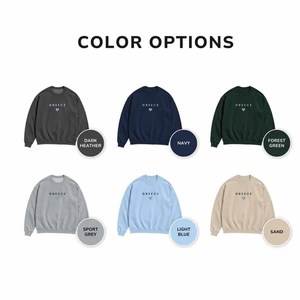 Greece Premium Cotton Fleece Sweatshirt <b>Mock</b> <b>Neck</b> Polka Dot Chenille Letter Embroidery Greek Apparel Ladies Unisex - Product Image 2