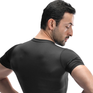 Mens Quick Dry Short Sleeve Compression <b>T</b> <b>Shirt</b> Crew <b>Neck</b> <b>Tight</b> Fit Rash Guard Base Layer Custom Logo Wholesale Factory Supplier - Product Image 4