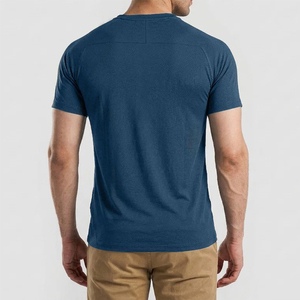 Camisetas de Manga Corta para Hombre al por Mayor con Logotipo Personalizado, Camisetas Ajustadas a la Moda, Transpirables, Ecológicas, Cómodas y Ligeras - Product Image 3