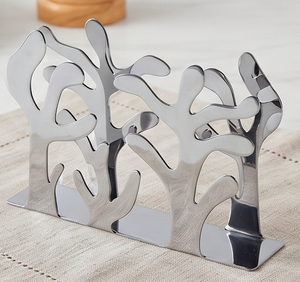 Porta Servilletas de Papel para Cena en Casa, Diseño Elegante en Plata, para Restaurante y Mesa - Product Image 6
