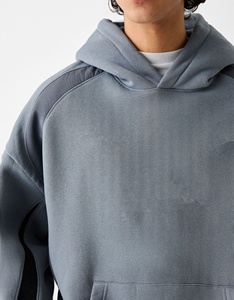 Sweat à capuche surdimensionné en molleton épais pour homme, 450 g/m², 100 % coton, coupe ample, impression numérique, respirant, écologique - Product Image 6