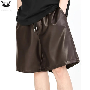 Pantalones Cortos de Lona y Cuero Ecológicos de Primera Calidad, Último Diseño, Precio al por Mayor, Ligeros, Casuales, para Club, Elegantes y Cómodos - Product Image 3
