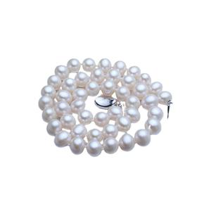 Collar de Perlas Zhuji para Mujer, Versión Coreana, Perlas de Agua Dulce Casi Redondas de 9-10 mm, XL125-1910, Venta al por Mayor - Product Image 5