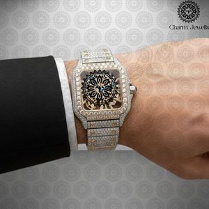 Montre mécanique de luxe Charm Jewels en acier inoxydable, cadran analogique 40 mm, verre saphir, design unisexe, date automatique, 10 bars - Product Image 6