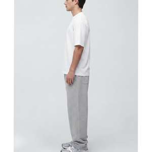 Custom Logo Blank High Quality <b>Baggy</b> Straight Leg Elastic Waist 100% Cotton Fleece Sport Casual Jogger Sweatpants for <b>Men</b> - Product Image 6