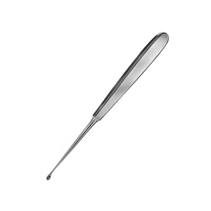Curette droite 180 mm en acier inoxydable, instrument chirurgical, poignée ergonomique, largeur 4,4 mm, réutilisable, non stérile - Product Image 3
