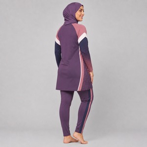 Modest Swimwear Bikini Set for Women Long Sleeve Rash Guard Quick Dry Beach Swimming Bathing <b>Suit</b> Women's Modest Bikini Set - Product Image 6