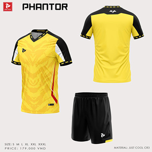 ชุดฟุตบอลแบบกำหนดเอง Phantor JP แห้งเร็ว ระบายอากาศได้ดี คอกลม ชุดทีมฟุตบอลสำหรับผู้ใหญ่ โลโก้แบบกำหนดเอง ติดด้วยความร้อน - Product Image 4