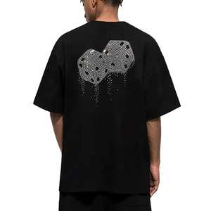 Últimas Camisetas Personalizadas con Logotipo de Pedrería para Hombre, Venta al por Mayor Disponible en Todas las Tallas, Camisetas de Pedrería Estilo Urbano - Product Image 4