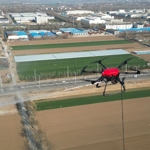 Robust High-Capacity Cleaning Drone Hexacopter 20kg Payload 10m/s Speed High Rise Window Washing Equipment Intelligent Aerial