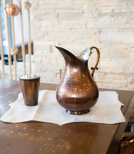 Jarra de Cobre Puro Martillado Estilo Antiguo, la Mejor Calidad para Uso Doméstico y en Restaurantes, Jarra para Agua Potable, Fabricada en India - Product Image 4