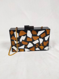 Bolso de Mano de Resina de Excelente Diseño, Hermoso Aspecto, para Fiestas, Bolso de Mano de Resina para Mujer y para Bodas, Artesanía de Resina - Product Image 3