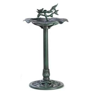 Meilleur Bain d'oiseaux élégant et respectueux des oiseaux pour jardin, en métal, bol en cuivre avec support en fer, couleur noire, fait main - Product Image 4
