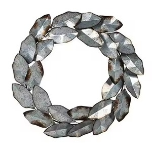 Metal Wire Fall <b>Wreath</b> With Leaves Berries Wall Hanging Indoor Christmas Decoration Traditional Style <b>Wreath</b> - Product Image 6