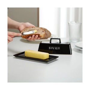 Black Metal Butter Dish Stylish Butter <b>Storage</b> <b>Container</b> Used For Enhancing Modern <b>Kitchen</b> Decor And Daily <b>Kitchen</b> <b>Storage</b> Use - Product Image 6