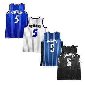 Camiseta de Baloncesto Premium Paolo <span class=keywords><strong>Banchero</strong></span> 5, Manga Corta, Malla Transpirable, Uniforme Retro del Equipo, Ropa Deportiva para Hombre, Entrenamiento al Aire Libre - Product Image 3