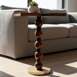 Mesa de Centro de Madera con Forma de Mariposa, Mesa Auxiliar Decorativa Hecha a Mano, Alta Calidad, Logotipo Personalizado, Muebles para Sala de Estar - Product Image 4
