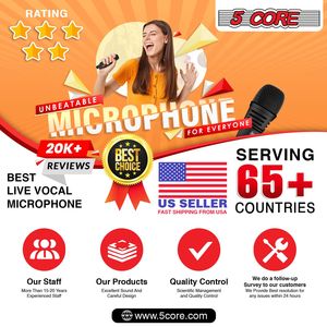 Microphone vocal dynamique professionnel pour chanter karaoké néodyme cardioïde unidirectionnel micro portable en acier Grille en métal - Product Image 2