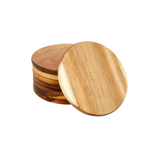 Lot de sous-verres en bois naturel massif pour la protection des tables de cuisine et de bar à la maison - Product Image 5