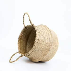 Top sale eco friendly sea grass <b>woven</b> <b>basket</b> bag room decor natural seagrass straw belly <b>baskets</b> - Product Image 6