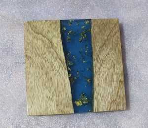 Mango Wood <b>Coaster</b> Square Modern Table Pad <b>Set</b> 4 Eco Friendly 300mm Diameter Customised Size - Product Image 1