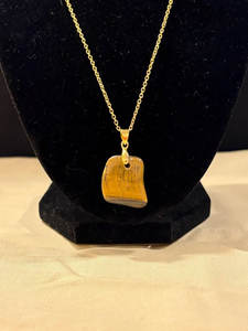 สร้อยคอจี้หินตาเสือธรรมชาติทำมือ |   หินรูปทรงอิสระ - Product Image 2