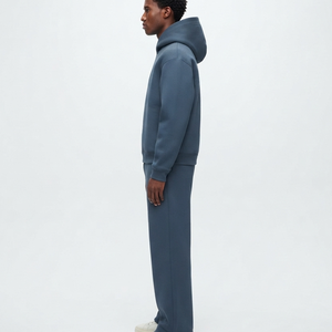 Conjuntos de Sudadera y Pantalones Deportivos Holgados de Alta Calidad del Fabricante, Trajes Deportivos Azules Personalizados, Conjuntos Deportivos de Algodón Lisos y Oversize - Product Image 2