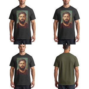 Camiseta de corte holgado con estampado texturizado de alta calidad, estilo streetwear, con gráfico personalizado y hombros caídos, para venta al por mayor OEM - Product Image 3