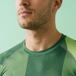 Men Sporty Jersey Sports Compression Shirt Half Sleeve O-Neck Tight Fit Gym Workout Running Athletic - Product Image 3