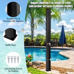 Doccia Solare da Esterno con Altezza Regolabile 7.2 Piedi, Riscaldamento Ecologico - Product Image 6