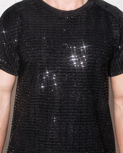 เสื้อยืดผู้ชายดีไซน์ใหม่ ผ้าฝ้ายถัก 100% ประดับเพชรเทียม แฟชั่นสตรีทแวร์ พิมพ์ลายตัวอักษรตามสั่ง เป็นมิตรกับสิ่งแวดล้อม ขายส่ง - Product Image 2