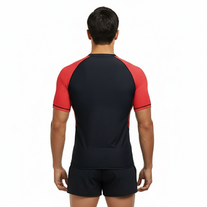 Maillot de compression personnalisé MMA Karaté Rashguard à manches courtes pour entraînement, en tissu Spandex Polyester 200GSM, coupe extensible, pour homme - Product Image 6