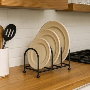 Organizador de tapas de ollas y sartenes, soporte multifuncional para utensilios de cocina, organizador de despensa, soporte para tablas de cortar, ahorrador de espacio para cocina - Product Image 4