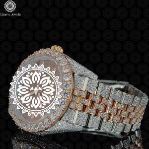 Montre de luxe Charm_Jewells en acier inoxydable, cadran analogique rond de 38 mm, cristal saphir, fermoir pliant lumineux, mode féminine - Product Image 2