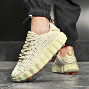 Chaussures de sport décontractées unisexe à semelle souple et confortable pour massage des pieds, style tendance pour couple, idéales pour l'entraînement et les activités de plein air - Product Image 1