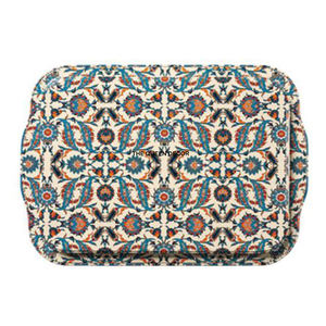 Plateau de service rectangulaire moderne et grand, personnalisé, en acier inoxydable laqué, durable, résistant au lave-vaisselle, idéal pour les fêtes à domicile - Product Image 1