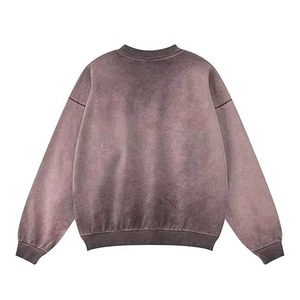 Sweat-shirt unisexe à col rond surdimensionné, couleur unie, 100% coton, molleton français, pull décontracté pour l'hiver, doux et respirant - Product Image 3