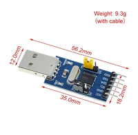 Módulo 2 en 1: USB a I2C, IIC, UART, USB a TTL. Descargador de puerto serie para microcontroladores