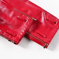Pantalon en cuir véritable de qualité supérieure pour homme, en cuir de vachette véritable, style motard, coupe droite, avec empiècements, logo personnalisé, OEM, vente en gros