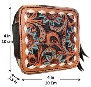 Mini boîte à bijoux en cuir de vachette de voyage vente en gros Portable bague boucle d'oreille collier organisateur de stockage personnalisé usiné à la main petite boîte à bijoux - Product Image 2