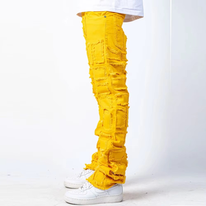 Pantalones de mezclilla baratos estilo streetwear, vaqueros holgados de algodón, pantalones largos rectos para hombre, pantalones anchos lavados para hombre - Product Image 5