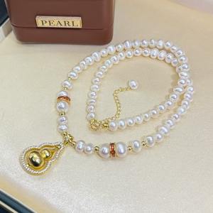 2024 Summer New Flawless 7mm <b>Freshwater</b> <b>Pearl</b> Pendant Keychain Pendant Jewelry Panda Design <b>Necklace</b> - Product Image 5